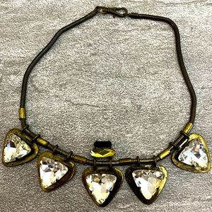 Bronze Bling Statement Necklace